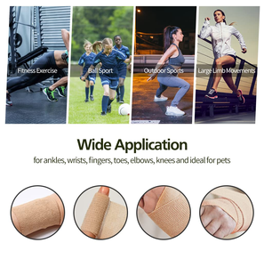 Bande de contention auto-adhésive élastique pour le sport, bande cohésive non-tissée pour chaussettes de football et matchs de soccer - Product Image 3