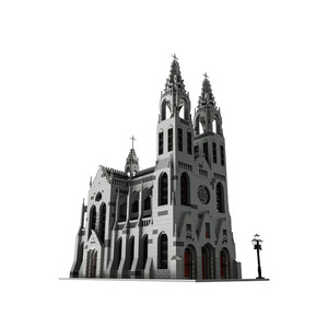 4136 pièces Blocs de construction de cathédrale gothique médiévale, modèle de château, briques, décoration de bureau, cadeaux de vacances MOC-148170 33920 - Product Image 2