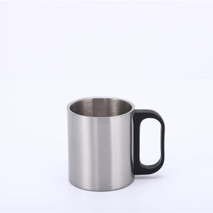 Taza de metal de acero inoxidable para niños, taza de café con mango de plástico, 220ML - Product Image 5