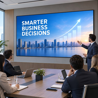 Mur vidéo LED intérieur P2.5, haute résolution 4K, connexion sans soudure, écran LED à pas fin pour salle de conférence