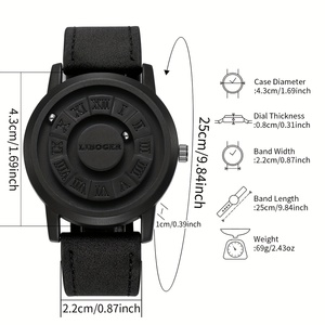 <span class=keywords><strong>Orologio</strong></span> al Quarzo Nero Creativo da <span class=keywords><strong>Uomo</strong></span>, <span class=keywords><strong>Orologio</strong></span> da Polso di Lusso per Affari, <span class=keywords><strong>Regalo</strong></span> per Amici, Montres Pour Hommes - Product Image 5