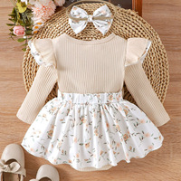 Robe simple en coton pour enfants, style commerce extérieur, pour filles, haut à manches longues avec patchwork imprimé, une pièce