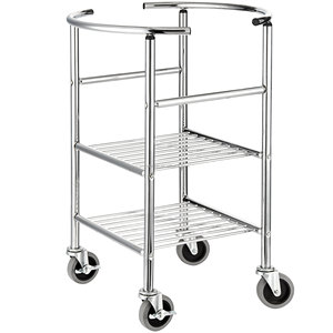 Heavy Duty Movable Stainless Steel Multi Layer <b>Kitchen</b> Storage Rack Organizer With Wheels For Commercial Mixing Bowl - Product Image 3