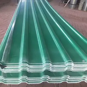 Panel plastik diperkuat serat kaca lembaran atap plastik bergelombang FRP untuk Trailer