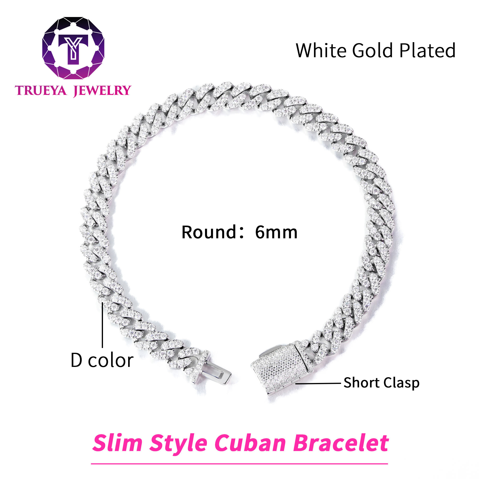 White Gold Color(Short Clasp)