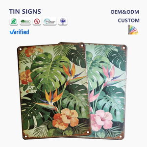 Letreros Metálicos Vintage con Diseños Florales y Botánicos, Decoración de Pared Retro para Hogar y Jardín, Personalizados OEM ODM - Product Image 4