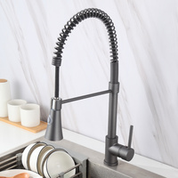 Robinet de cuisine extractible à rotation 360°, robinet d'évier extractible, débit d'eau réglable multi-vitesses
