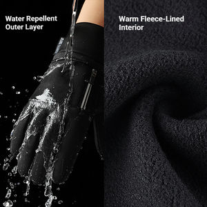 KAIXI Gants d'équitation décontractés d'hiver unisexes doublés de polaire épaissi résistant au froid étanche à l'écran tactile anti-dérapant coupe-vent cyclisme - Product Image 5