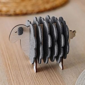 Lot de 6 sous-verres isolants en feutre non tissé, résistants à la chaleur et antidérapants - Product Image 4