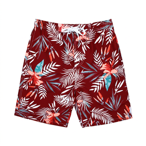 Shorts de plage pour hommes imprimés floraux mi-cuisses OEM été 2024 - Séchage rapide, respirant, décontracté, maillot de bain - Product Image 2