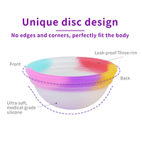 Disque menstruel plat en silicone médical rond sans aspiration coupe menstruelle disque menstruel réutilisable extra-mince