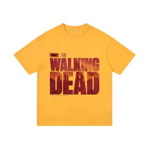 T-Shirt Nera con Logo <span class=keywords><strong>Walking</strong></span> <span class=keywords><strong>Dead</strong></span>, 100% Cotone Lavorato a <span class=keywords><strong>Maglia</strong></span>, Oversize, Manica Corta, 230g, per Uomo e Donna, Abbigliamento Casual per Esterni e Viaggi - Product Image 6