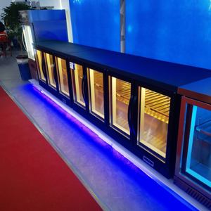 Mini-réfrigérateur de bar commercial de 1,8 m, de qualité supérieure, quatre portes, pour boissons et bières, style rétro, vente en gros - Product Image 6