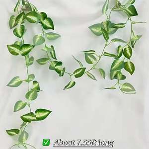 เถาวัลย์ตกแต่งบ้าน พลาสติก เถาวัลย์ปีนต้นไม้ ใบไม้สีเขียว ไอวี่เทียม ดอกไม้ประดิษฐ์ เถาวัลย์ปลอม - Product Image 2