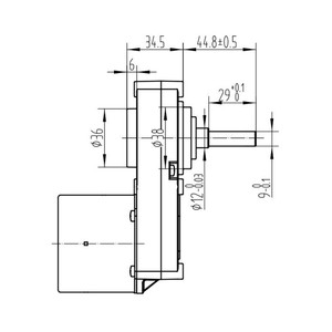 มอเตอร์ไร้แปรงถ่าน Fengtech Custom FAS-BL60 DC24V 40RPM รุ่น FAS-BL60(40rpm) มอเตอร์ 40rpm FAS-BL60(40rpm) - Product Image 3