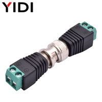 YIDI RGB BNC Q9 Conector de Tornillo DC Macho Hembra 2P de un Solo Núcleo para Tiras de Luces LED, Audio y Video, Contacto de Cobre, Certificado CE, 1-36VDC