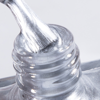 Vernis à ongles métallique OEM personnalisé avec logo, effet chrome brillant argenté miroir - Vernis liquide pour ongles standard