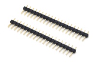 Connecteur à broches en laiton pas de 3,0 mm, boîtier en nylon, simple rangée, droit, SQ0,64 mm H2,0 mm 1*20P PCB