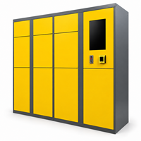 Armoire de rangement pour bagages de grande capacité, jaune, multi-compartiments, pour terminal de bus