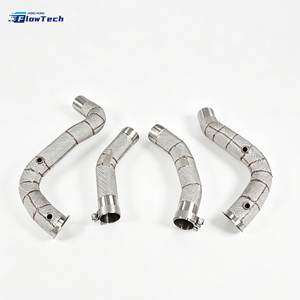 ชุดท่อลงสแตนเลส 304 สำหรับ Mercedes AMG E63 W213 E63S S213 M177 4.0T V8 Twin Turbo ระบบไอเสียสมรรถนะสูงแบบไหลเวียนมาก - Product Image 2