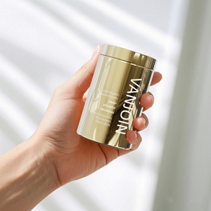 Luxury Plastic Capsule Jar Custom Color with Logo Printing 180ml 350ml 500ml Plastic Supplement Pill Tablet Jar Packaging