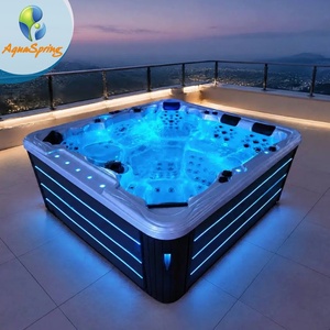Vasca Idromassaggio di Lusso con 176 Getti, Spa Balboa per 6 Persone, Cascata LED, <span class=keywords><strong>Jacuzzi</strong></span> da Esterno 2,3M, Vasche Massaggianti per Giardino e Hotel - Product Image 1