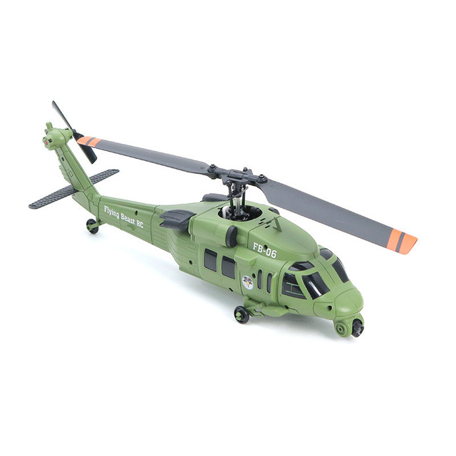 New FB-06 Remote-Control Helicopter Six-Channel Single-Rotor Black Hawk Model Optical Flow Positioning Plastic Toy Shantou China