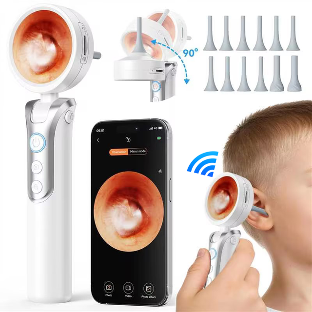 Smart WiFi Otoscope HD Visual Ear Cleaner Endoscope Wireless Ear Camera Portable Ear Wax Removal Tool