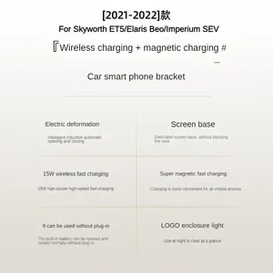Support de téléphone pour écran de voiture, chargeur sans fil, taille 12.8 pouces, pour Skyworth HT-i EV6 Elaris Beo <span class=keywords><strong>Imperium</strong></span> SEV, 2021 2022 - Product Image 4