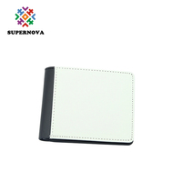 Portefeuille homme pliable vierge pour sublimation, personnalisez votre propre porte-monnaie et porte-cartes pour homme, portefeuille fin en cuir imprimé sur mesure