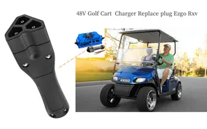JstaryPower colokan pengisi daya mobil Golf sinar nirkabel untuk EZGO RXV elektrik 2008-up Segitiga 3-Pin Plug #604321 611218