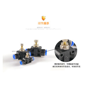 Vanne de régulation unidirectionnelle pneumatique SA4 6 8 10 12, raccord rapide en laiton et plastique pour connecteur de tuyau d'air - Product Image 4