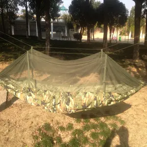 Hamacas para acampar con Red, correas dobles ligeras, portátiles para senderismo al aire libre, hamaca de camuflaje táctico, mosquitera