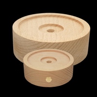 Veilleuse LED moderne à interrupteur tactile en cristal, base en bois de hêtre finement sculpté, éclairage intelligent pour la maison, salon, usage résidentiel, intensité réglable