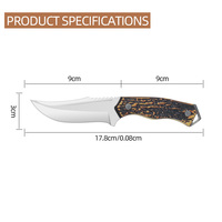 Couteau à lame fixe en acier inoxydable OEM, couteau de survie de chasse tactique portable avec poignée POM