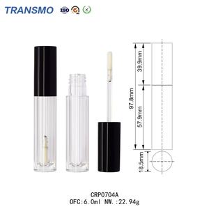 Flacon de gloss à lèvres de 6 ml, forme ronde, contenant de gloss à lèvres, logo personnalisé, tube en plastique transparent, tube de gloss à lèvres - Product Image 2