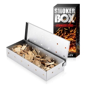 2023 Hot Sale Barbecue Grilling Accessories Stainless Steel Grill Pellet Smokers Wood Chip Bbq Smoker Box