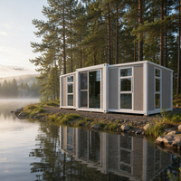 Maison conteneur modulaire à ossature acier pour jardin, studio de jardin et petit magasin, idéale pour les projets de construction et l'usage professionnel.