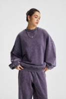 430gsm 100% coton blanc sweats éponge français pour hommes personnalisé col rond surdimensionné sweat goutte épaule hommes sweats à capuche