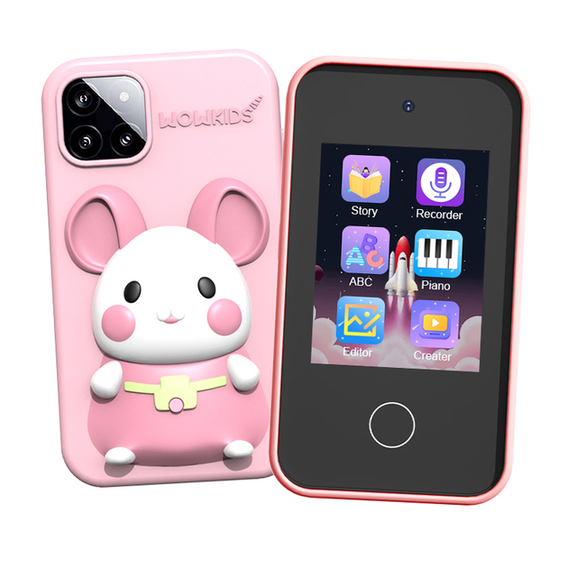 Baby Musical Games Learning Toy Mini Rechargeable Smartphone Mobile Phones Kids Phone with Camera for Kids Girls Boys