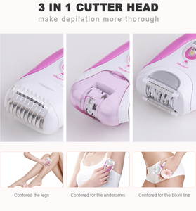 Trois têtes femmes épilation <span class=keywords><strong>Kemei</strong></span> Km-299 <span class=keywords><strong>Mini</strong></span> facile à transporter rasoir électrique épilateur pour les femmes - Product Image 3