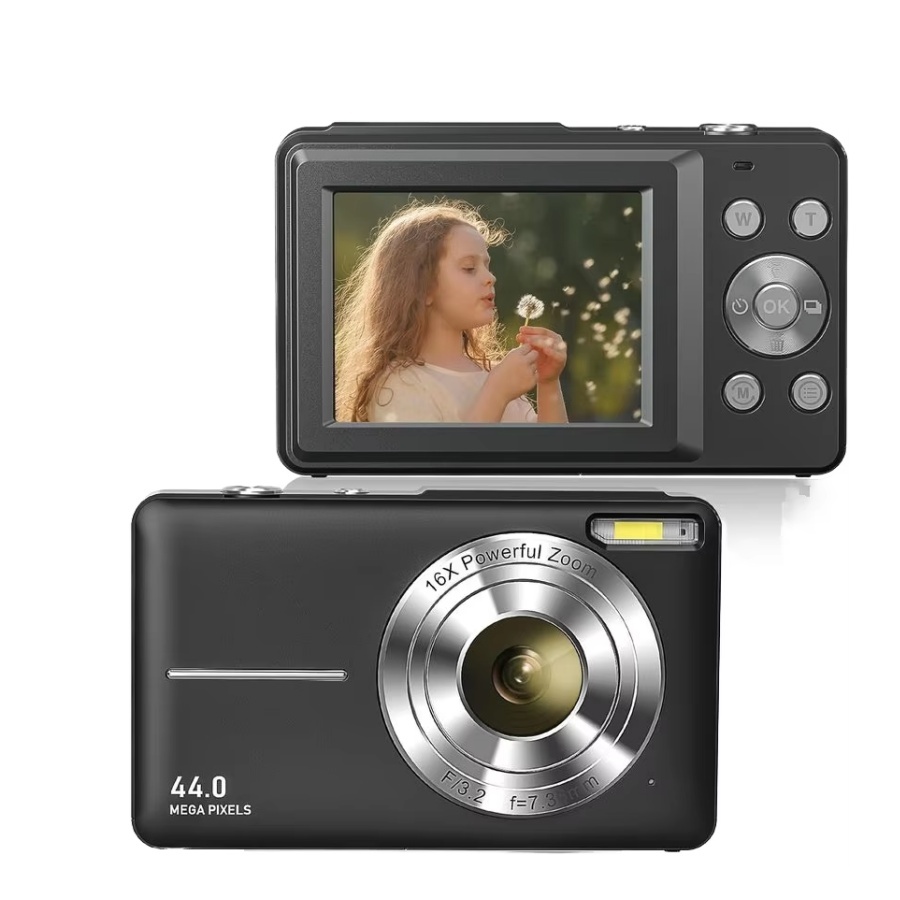 Appareil Photo Numérique Enfant CAMKORY 44MP FHD 1080P - Zoom 16x, écran 2,5", Anti-flou, Rechargeable - Cadeau Débutant, Léger Et Robuste