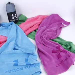 Hot sale Superdry cheap microfiber 70 polyester 30 polyamide sports towel with bag