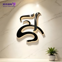 Lettres lumineuses 3D personnalisées en acier inoxydable de qualité supérieure, enseigne rétroéclairée par LED, logo mural pour entreprise, décoration commerciale