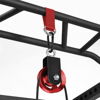 Rueda de polea roja de 90mm para máquina de Cable, rodamiento de 660 libras, equipo de gimnasio en casa, accesorio extraíble, polea de levantamiento de pesas