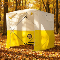 Abri portable d'extérieur à une chambre, tente de camping pop-up en fibre de verre et tissu Oxford, utilisable en toutes saisons, imperméable, résistante au soleil et au froid