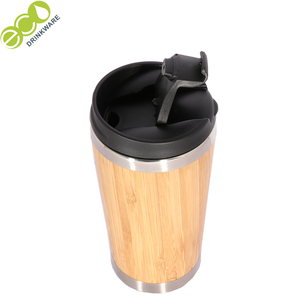 GB8020 450ML/15OZ logotipo personalizable doble pared de aislamiento térmico de la botella de agua de vaso de Bambú - Product Image 3