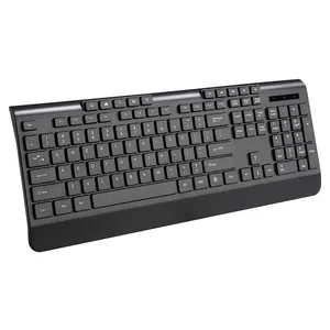 Wired USB Office Home Keyboard Plus Large Hand Rest Keyboard Chocolate Keycap Multimedia Key Industrial Keyboard