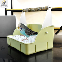 Support d'entraînement pour perroquet, station de repose pour oiseaux avec plateau amovible pour les excréments, accessoires pour cage de calopsitte et de canari