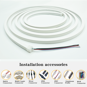 Tira de LED de Silicona Flexible de Neón de 10x10 mm para Interiores/Exteriores, Sin Puntos de Luz, Control Inteligente por WiFi y Aplicación, para Fiestas, Parques, Centros Comerciales, Neón LED de 12v/24v - Product Image 6